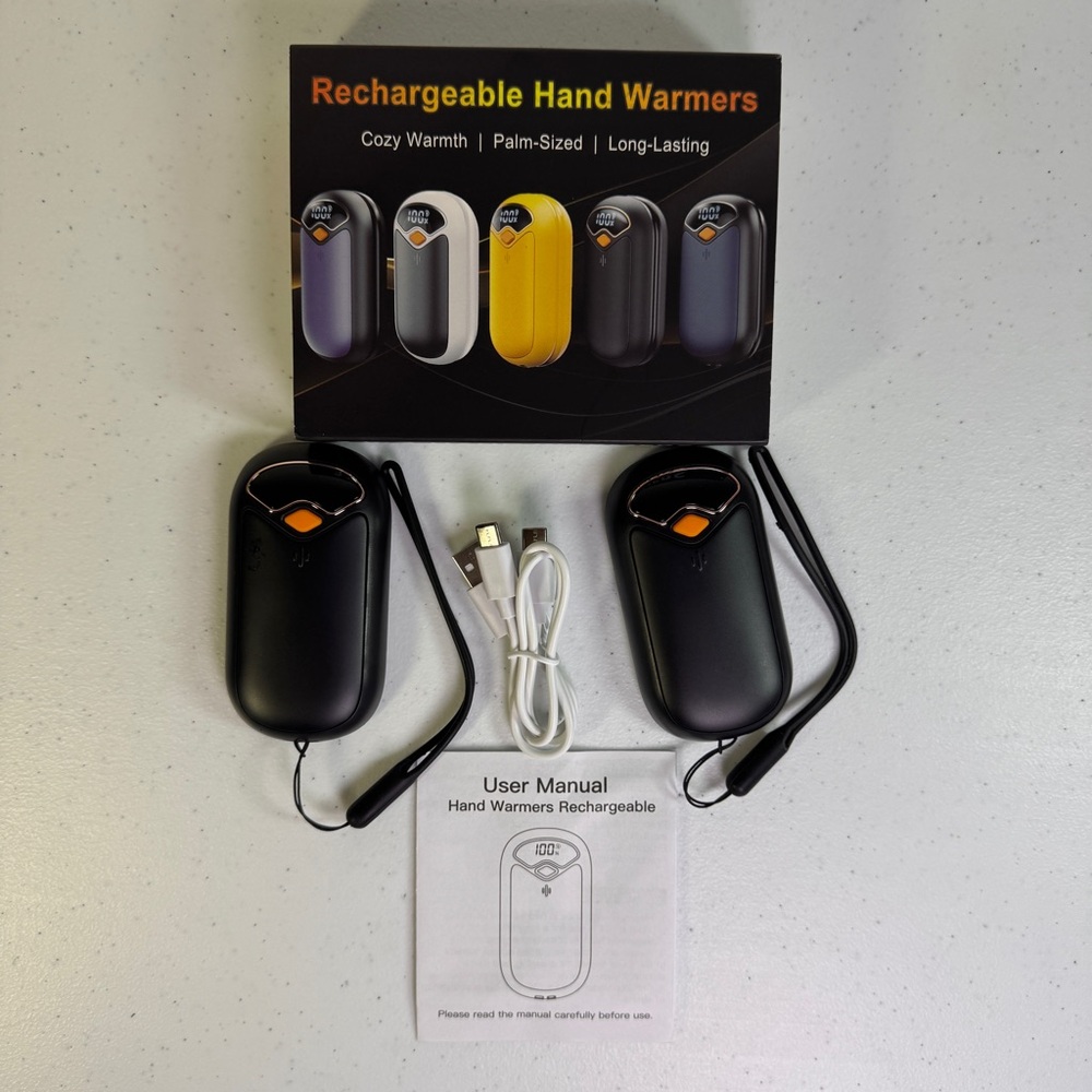 2 Pack Rechargeable Hand Warmers 7000mAh Magnetic Portable Electric Heaters